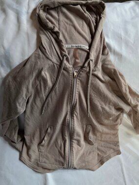 Calvin Klein Performance Textured Full-Zip Hoodie Taupe